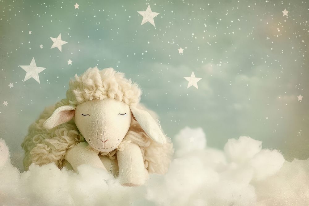 Sheep cloud toy representation.