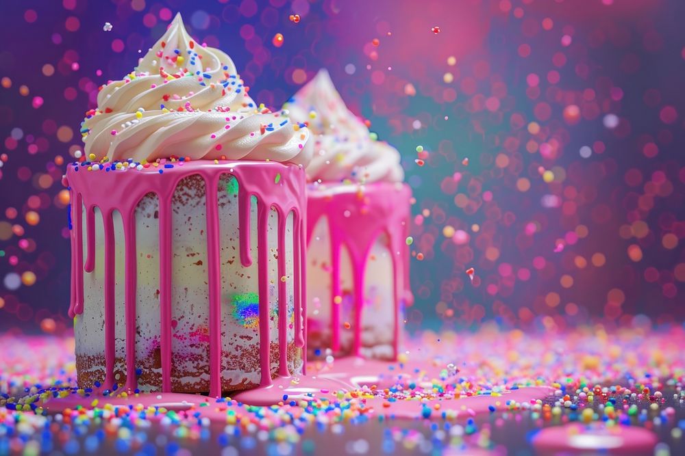 Cake background sprinkles dessert cupcake.