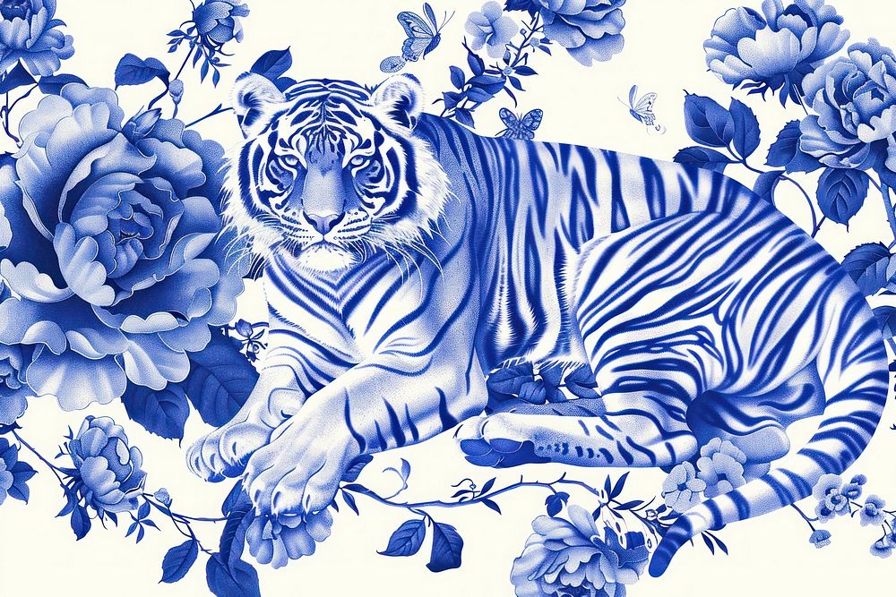 Tiger pattern backgrounds drawing.