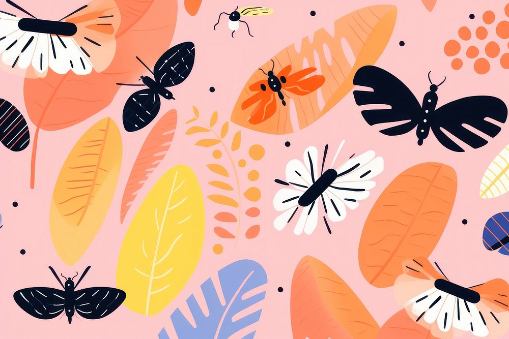 Insects backgrounds pattern creativity.