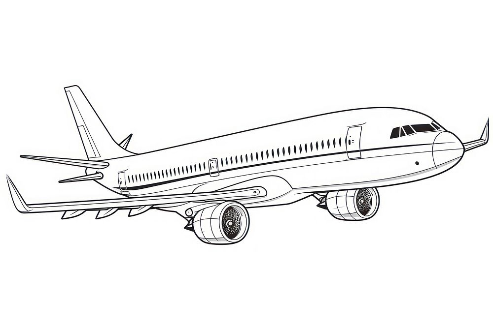 Airplane sketch aircraft airliner.