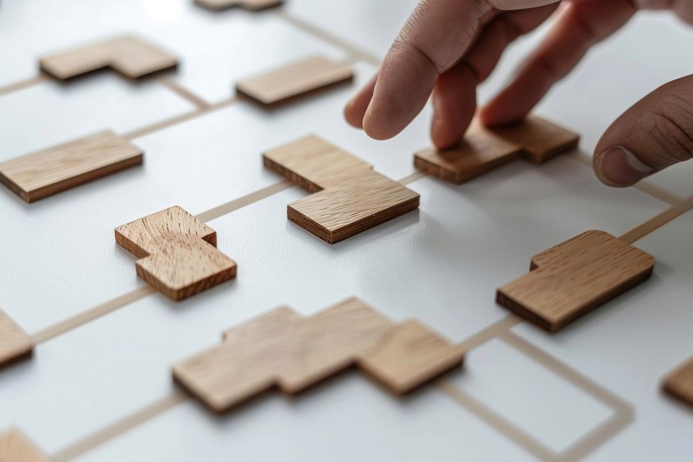 Business process management wood art flooring.