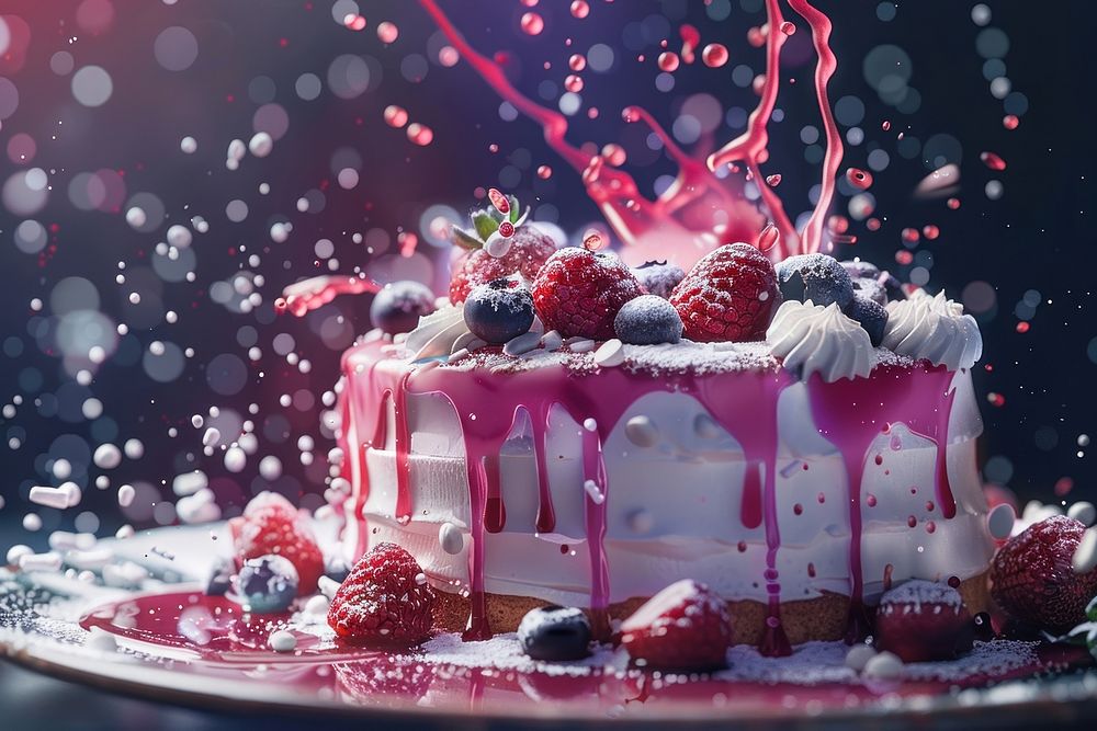 Cake background raspberry dessert fruit.
