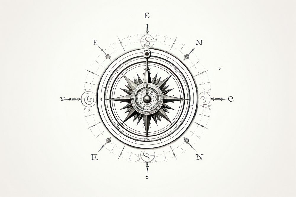 Compass sketch line creativity.
