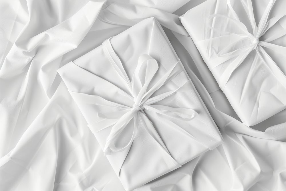 White wrapping paper backgrounds monochrome crumpled.