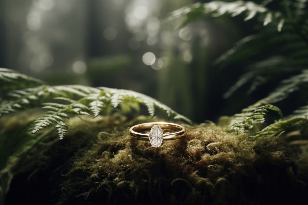 Ring diamond jewelry plant.