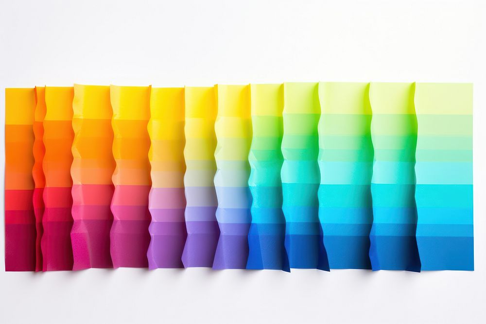 Torn strip of rainbow paper border backgrounds art white background.