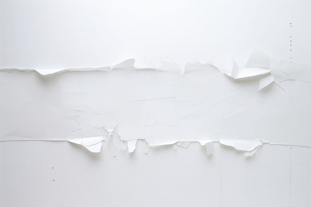 Torn strip of tape white backgrounds paper.