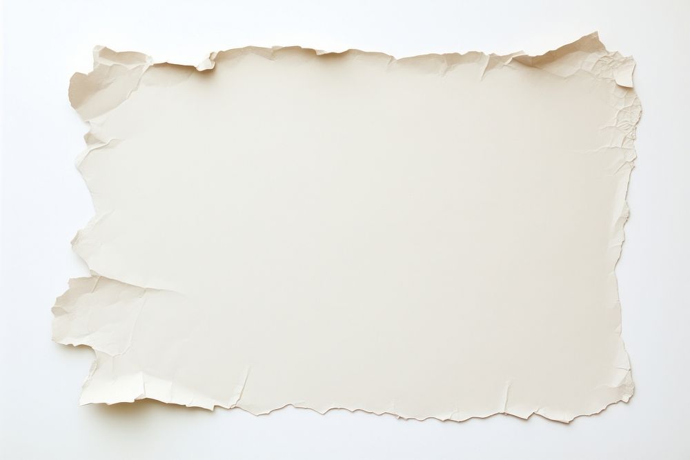 Torn strip of vintage paper backgrounds white white background.