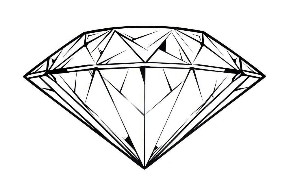 Diamond jewelry sketch line.