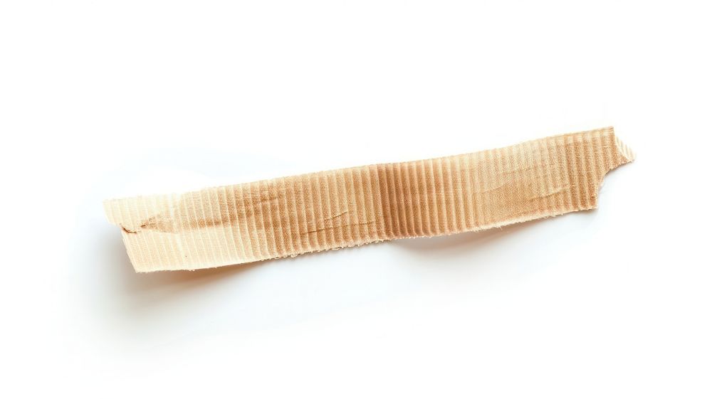 Minimal beige ribbed texture adhesive strip white background accessories accessory.