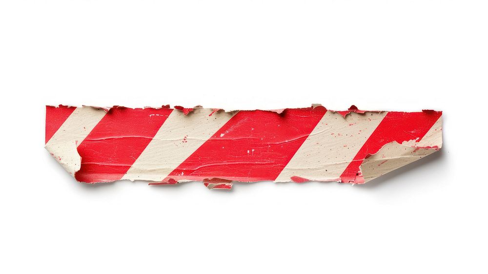 Minimal red herizontal stripes pattern adhesive strip white background confectionery rectangle.