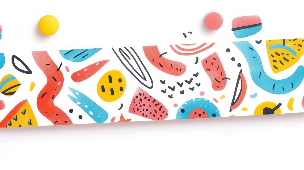 Doodle cartoon memphis pattern adhesive | Free Photo - rawpixel