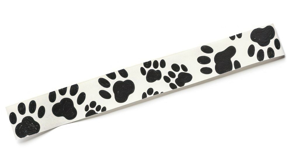 Doodle cartoon paw pattern adhesive strip white background accessories carnivora.