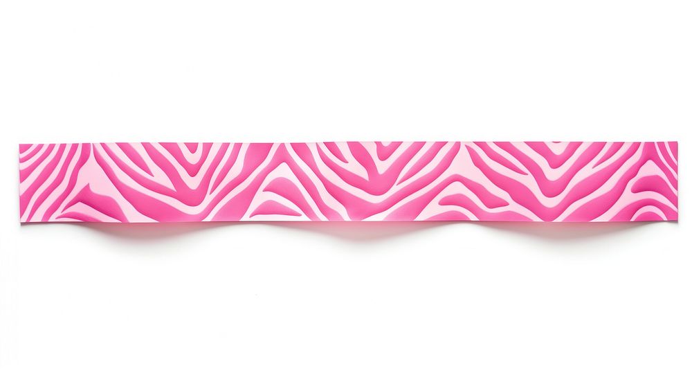 Doodle cartoon pink zebra pattern adhesive strip white background accessories rectangle.