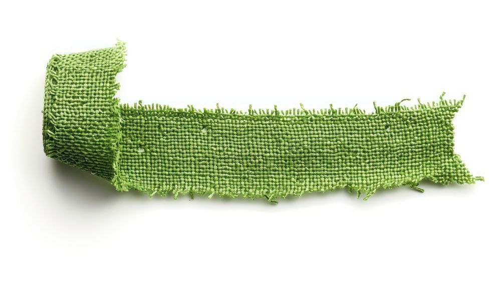 Green crochet lace tape adhesive strip white background accessories accessory.
