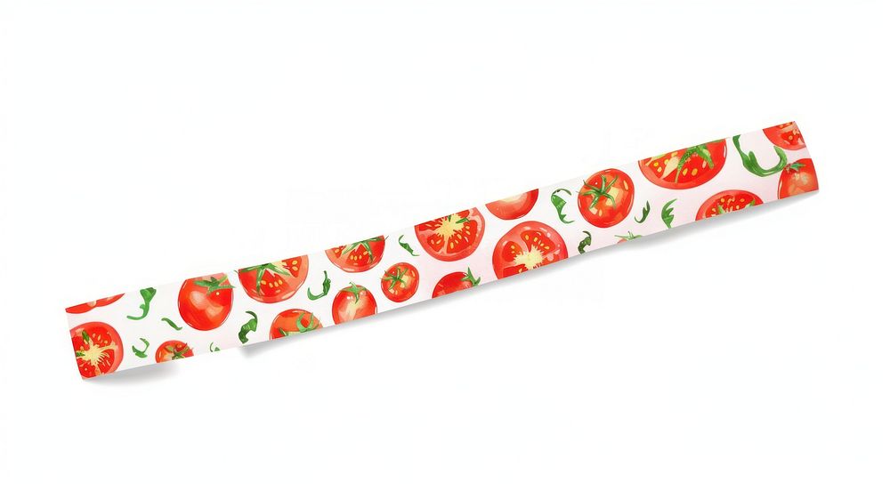 Small doodles cute cartoon repeating tomato vector pattern adhesive strip white background accessories freshness.