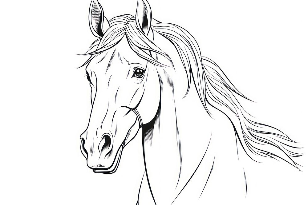 Horse sketch drawing animal.