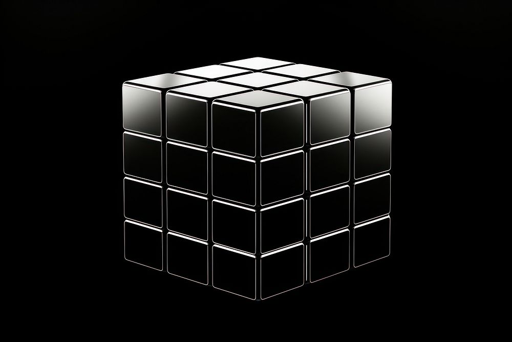 Rubik black white reflection.