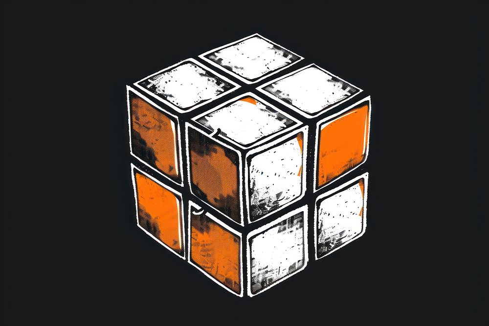 Rubik cube darkness lighting shape.
