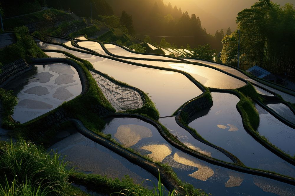 Rice terrace landscape outdoors nature.