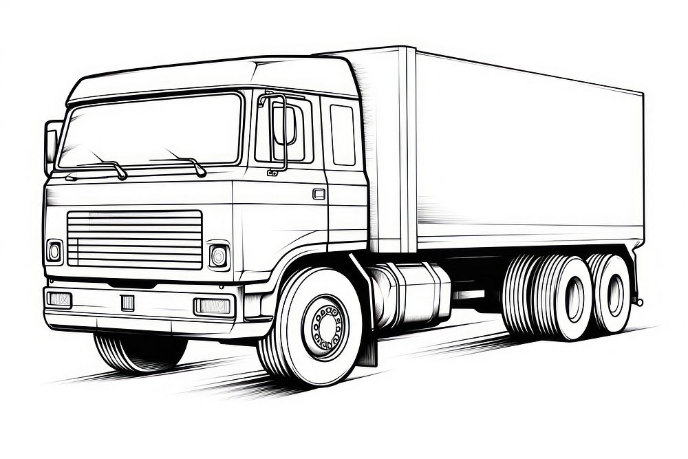 Lorry vehicle sketch truck.