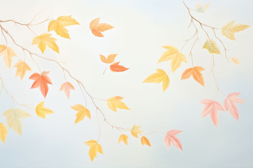 Painting of autumn leaves backgrounds plant leaf.