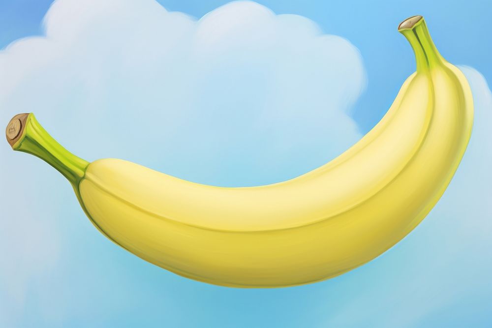 Painting of banana plant food freshness.