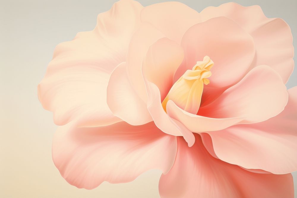 Painting of begonia flower petal plant.