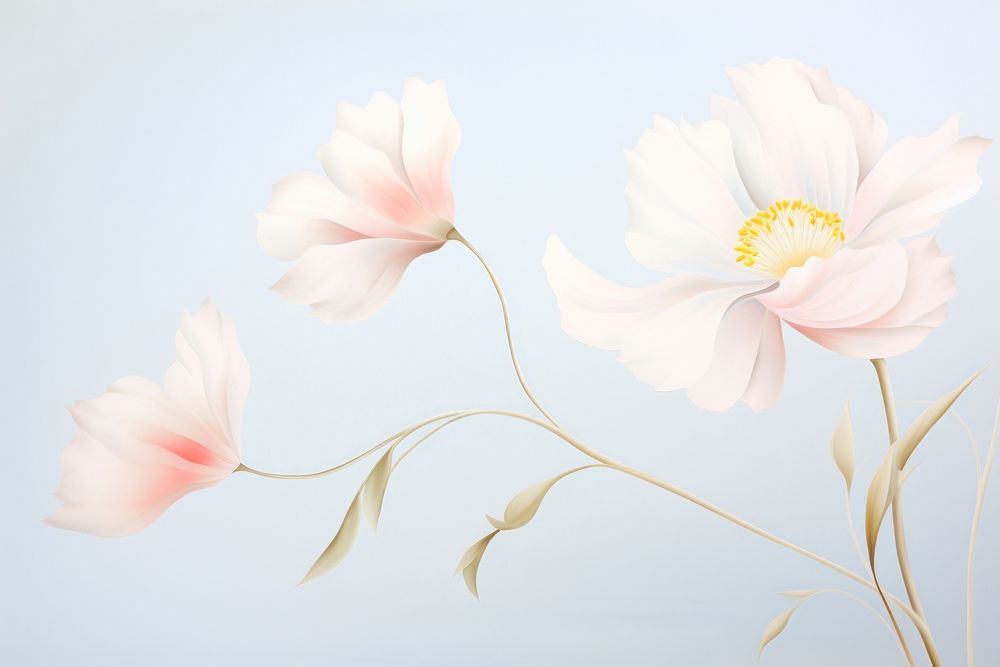 Painting of flower petal plant rose.