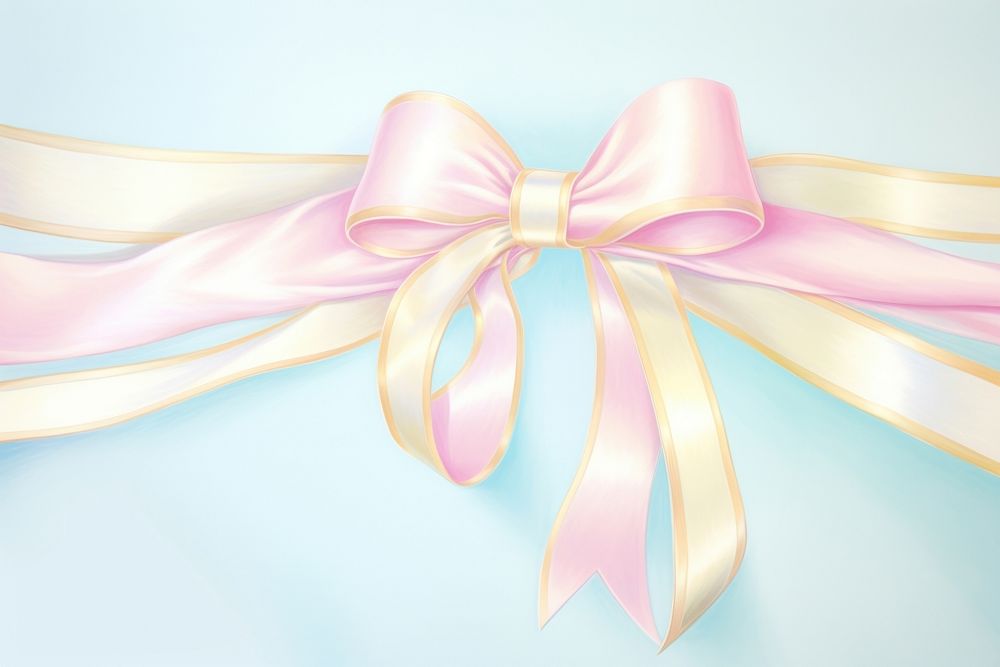 Painting of ribbon backgrounds celebration accessories.