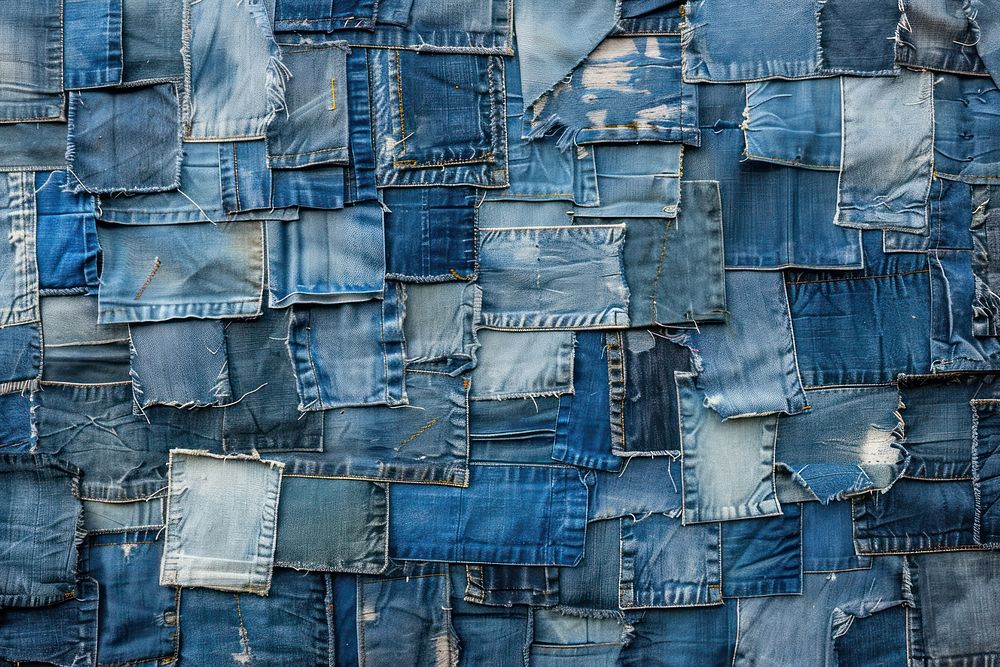 Person DIY denim backgrounds jeans.