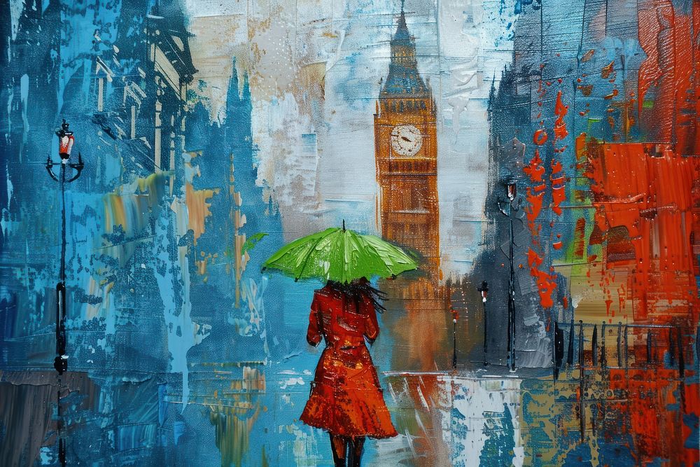 London painting architecture backgrounds.