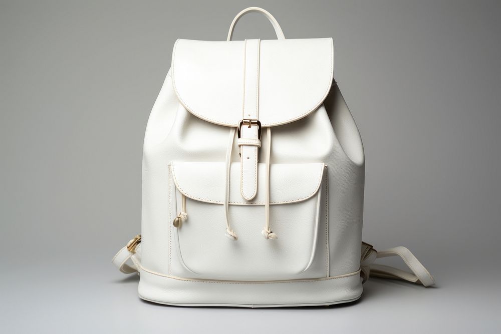 White leather backpacks handbag accessories accessory.