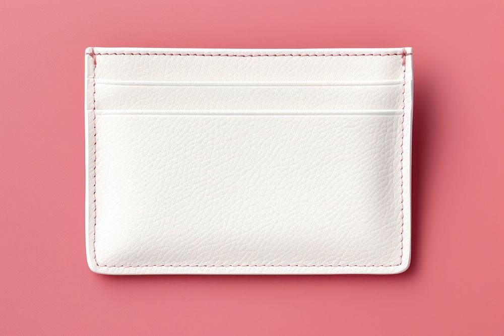 White leather card holder handbag wallet accessories.