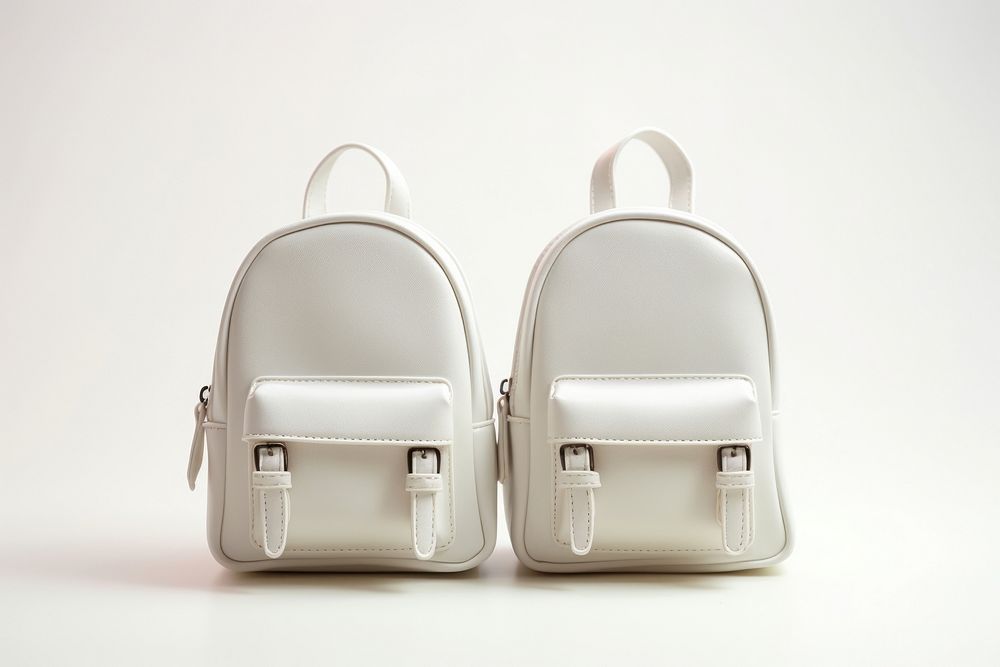 White mini backpacks handbag accessories accessory.