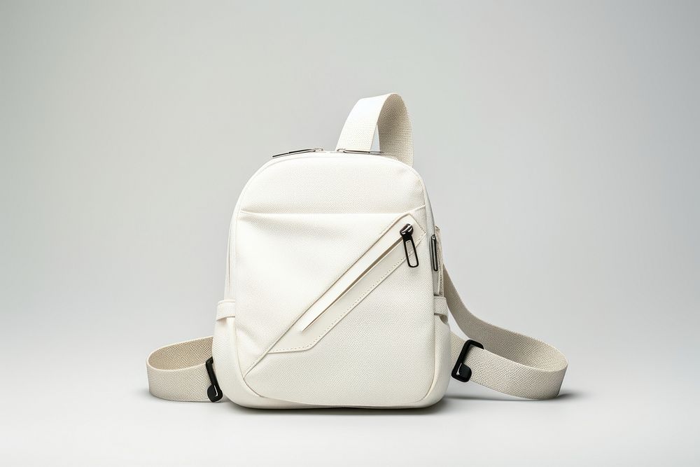 White nylon messenger bag backpacks handbag white background accessories.