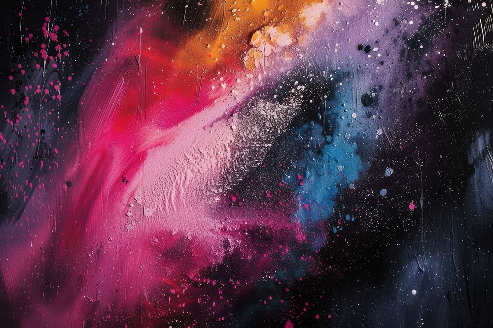 Universe painting nebula purple.