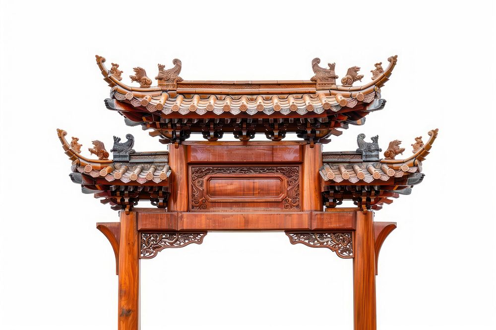 Chinese arch white background spirituality architecture.