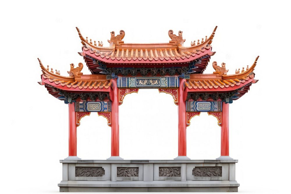 Chinese arch architecture building gate.