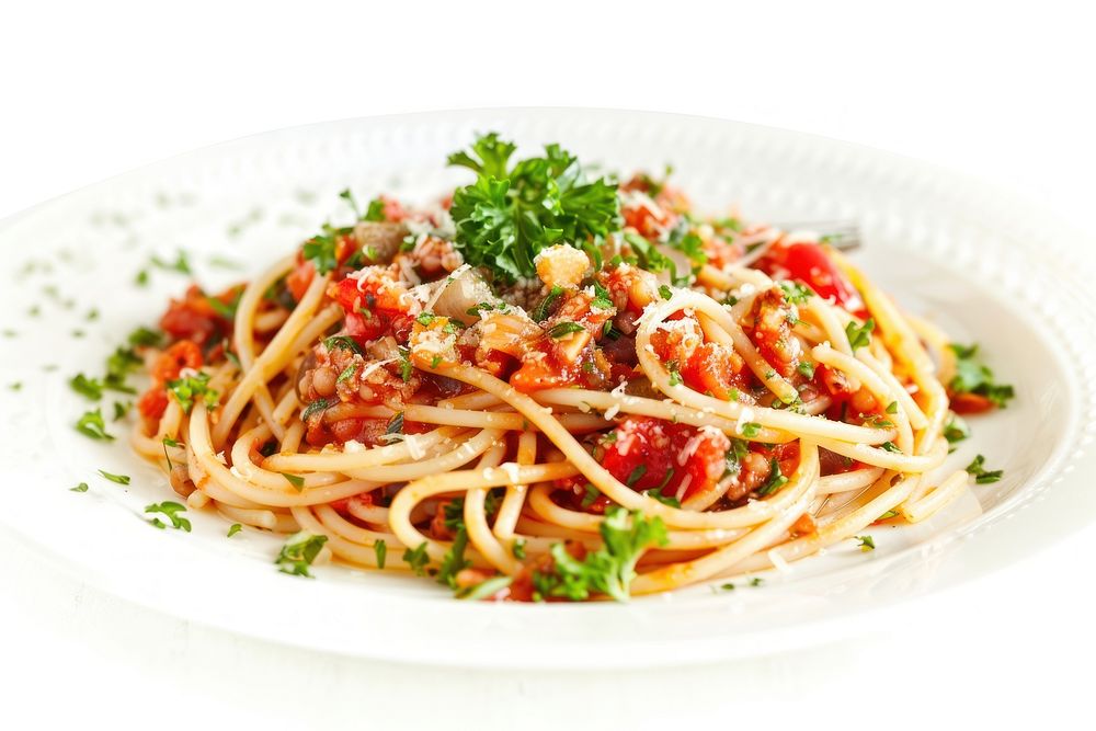 Spaghetti spaghetti pasta plate.
