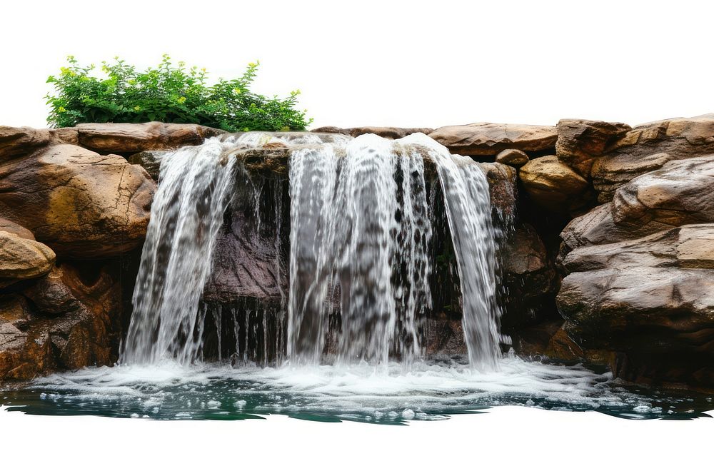 Waterfall outdoors nature plant.