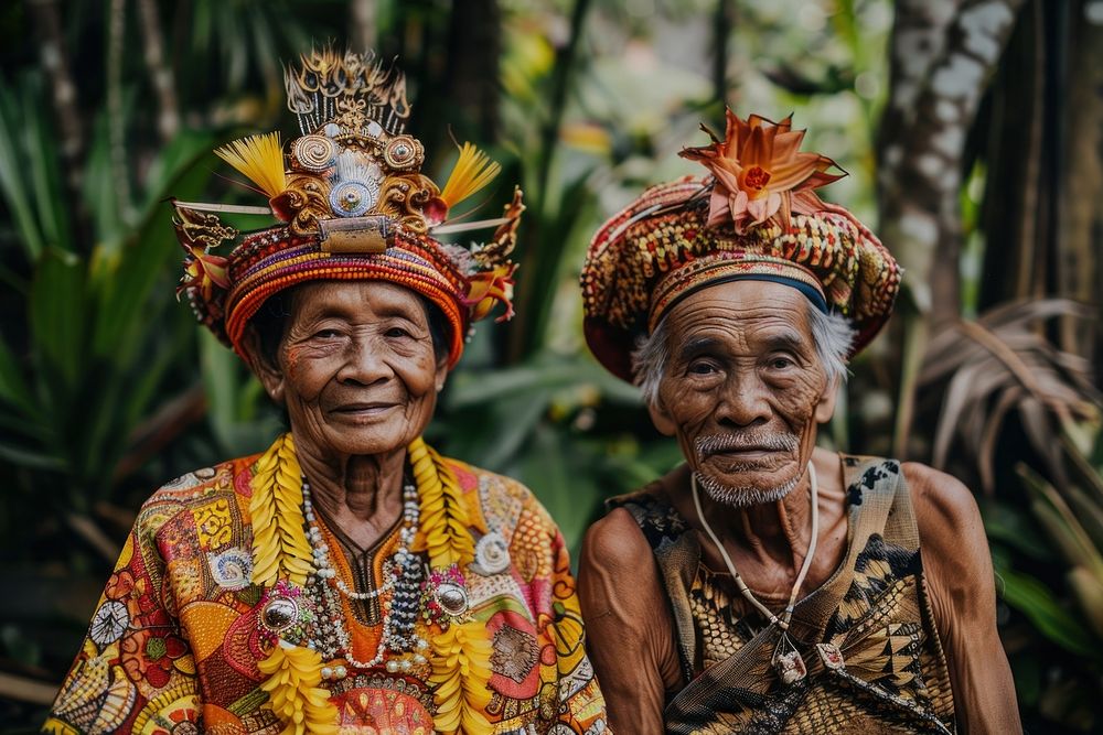 Indonesia woman and man tradition tribe adult.