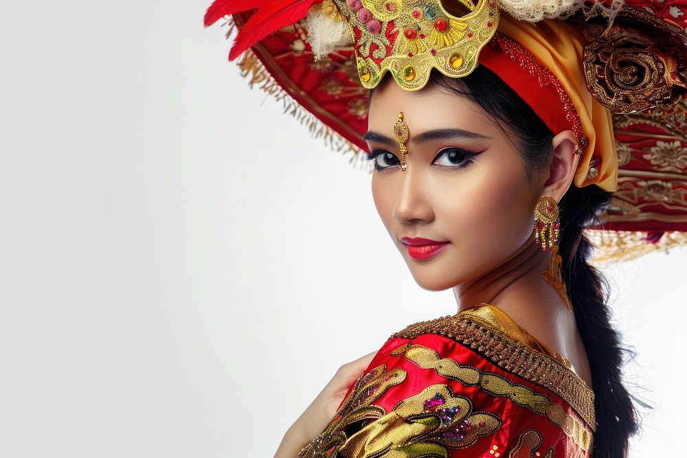 Indonesia woman in a traditional costume portrait adult photo.