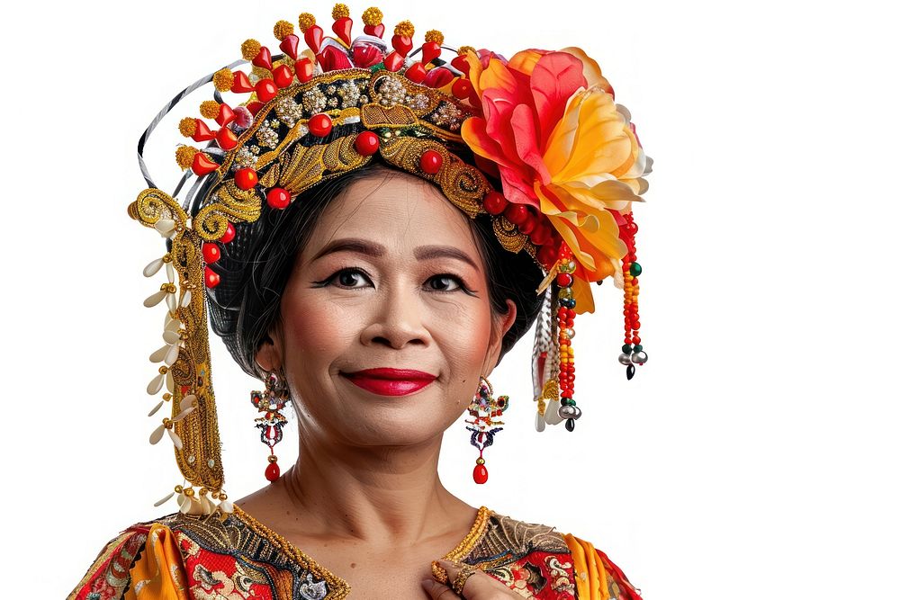Indonesia woman in a traditional costume portrait adult bride.