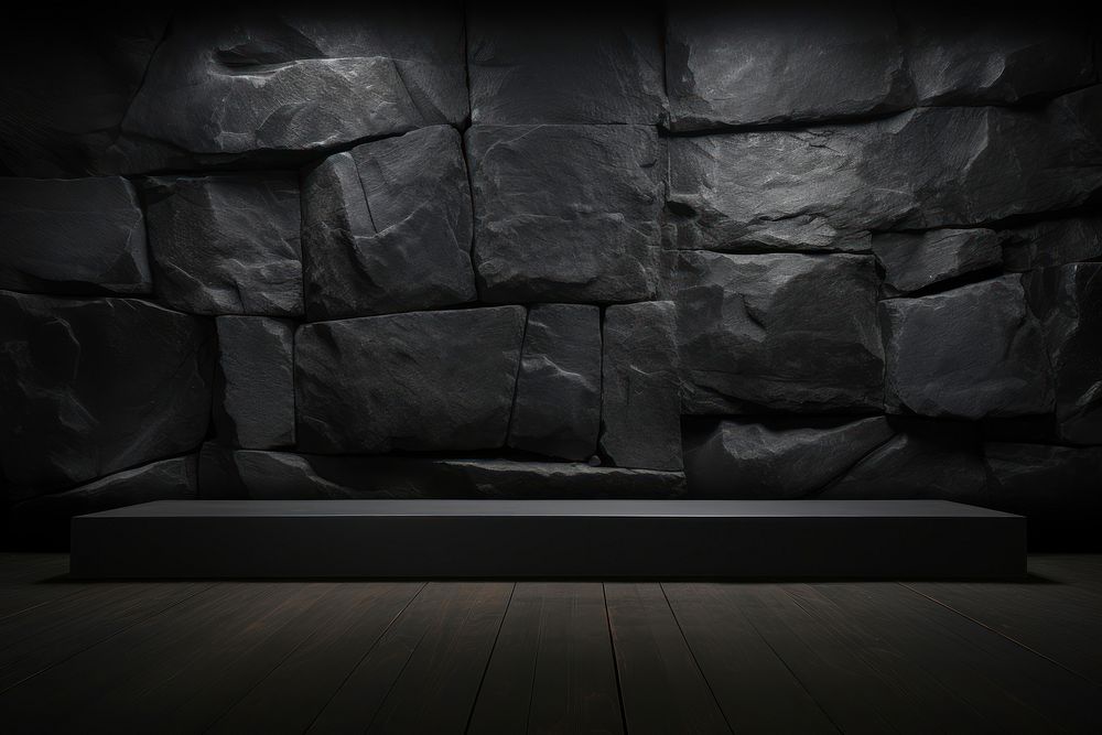 Obsidian wall architecture black.