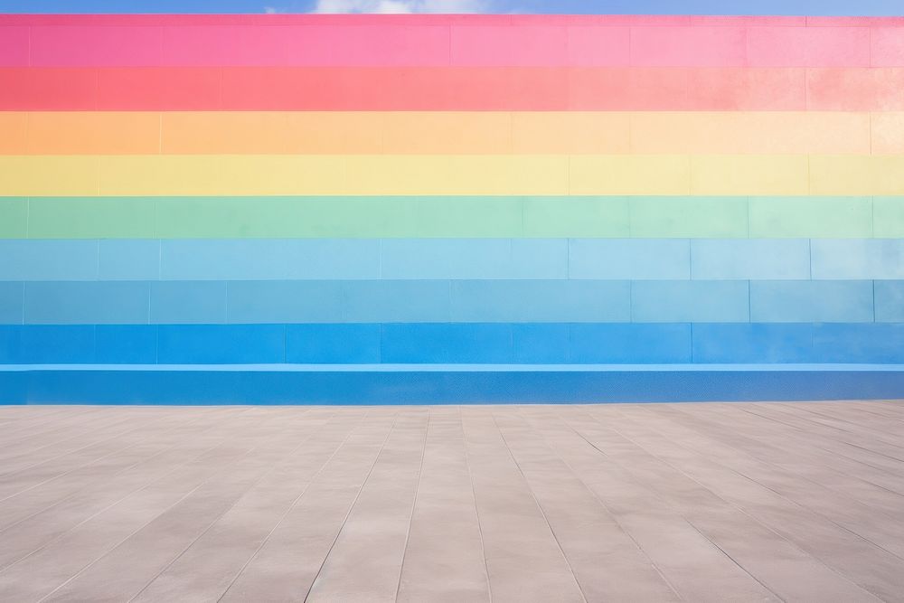 Rainbow wall architecture backgrounds.