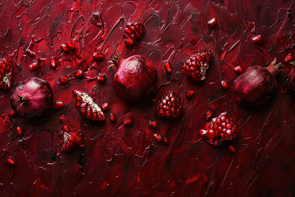 Red texture pomegranate backgrounds petal.