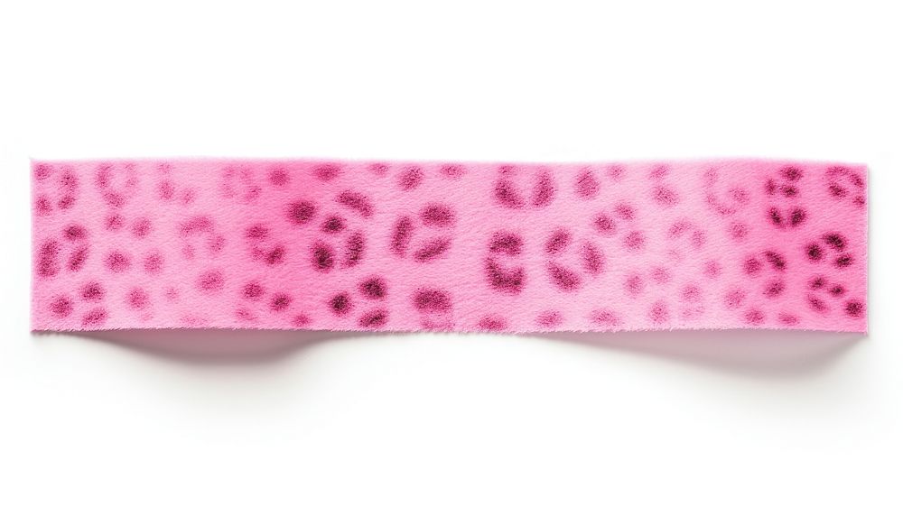 Pink leopard print pattern adhesive strip white background accessories rectangle.