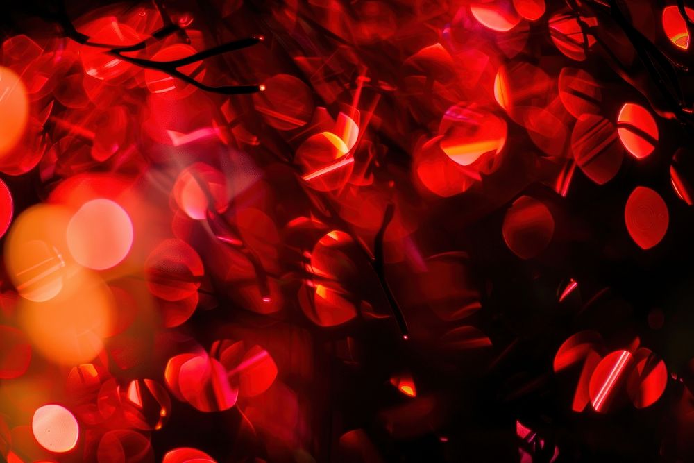 Neon light abstract petal red.